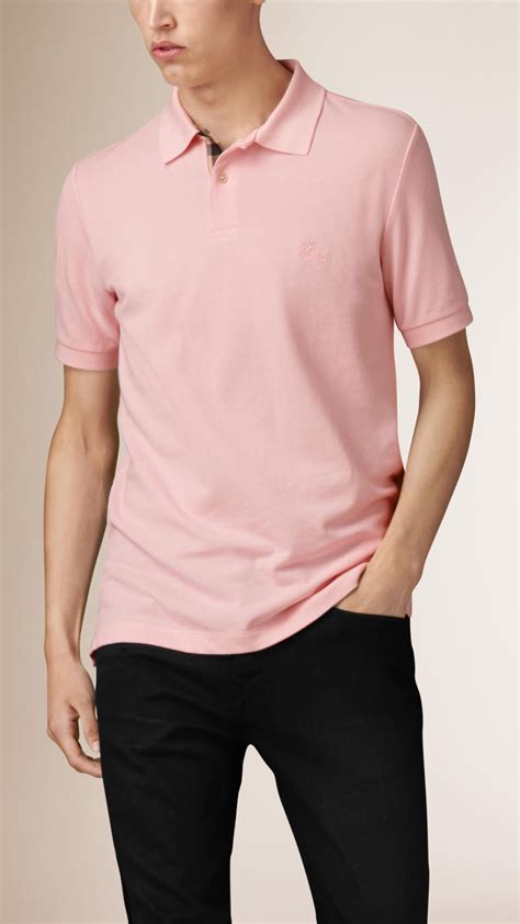 burberry pink polo|authentic burberry polo shirt.